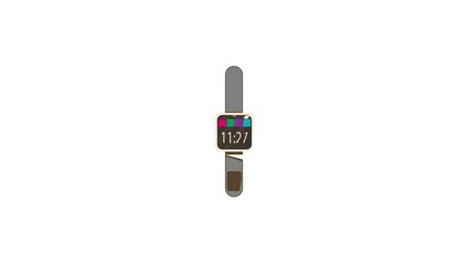 Poster - Smartwatch icon animation best cartoon object on white background