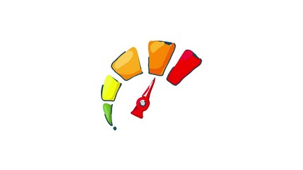 Poster - Speedometr icon animation best cartoon object on white background