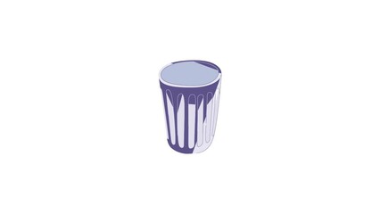 Poster - Trash icon animation best cartoon object on white background