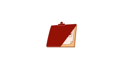 Poster - Tablet folder icon animation best cartoon object on white background