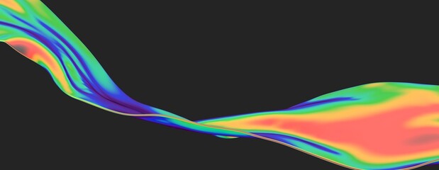 Poster - Background with an abstract liquid color flow and motion of a wavy