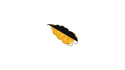 Poster - Oak leaf icon animation best cartoon object on white background