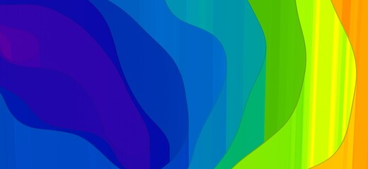 Poster - Liquid shapes abstract holographic 3D wavy background