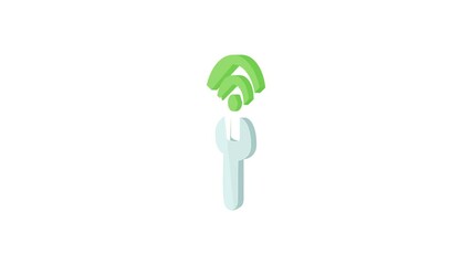 Poster - Configuring Wi-Fi icon animation best cartoon object on white background