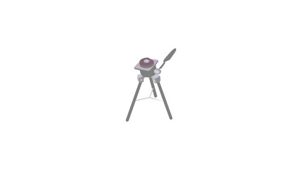Poster - Tripod for camera icon animation best cartoon object on white background