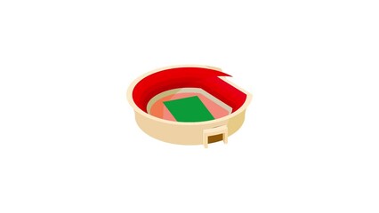 Poster - Stadium icon animation best cartoon object on white background