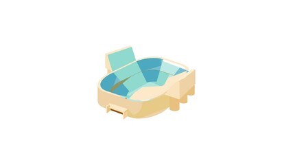 Poster - Large stadium icon animation best cartoon object on white background