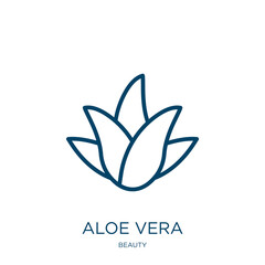 Wall Mural - aloe vera icon from beauty collection. thin linear aloe vera, natural, plant outline icon isolated o