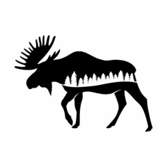 Wall Mural - Elk. Vector drawing