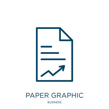 paper graphic icon from business collection. Thin linear paper graphic, paper, page outline icon isolated on white background. Line vector paper graphic sign, symbol for web and mobile