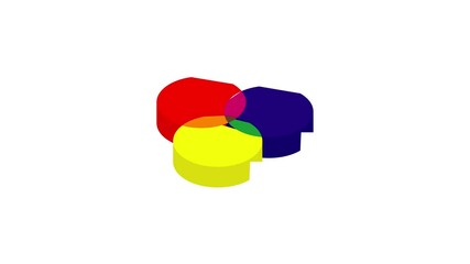 Poster - RGB color profile icon animation best cartoon object on white background