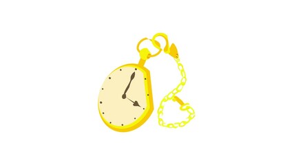 Poster - Pocket watch icon animation best cartoon object on white background