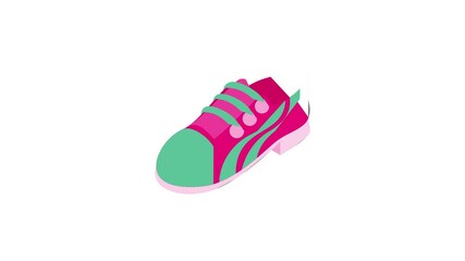 Poster - sneakers icon animation best cartoon object on white background