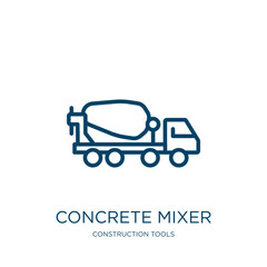 Poster - concrete mixer icon from construction tools collection. thin linear concrete mixer, mixer, concrete 