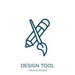 Poster - design tool icon from creative pocess collection. Thin linear design tool, tool, business outline icon isolated on white background. Line vector design tool sign, symbol for web and mobile