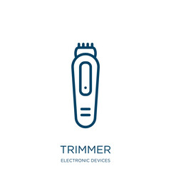 Poster - trimmer icon from electronic devices collection. Thin linear trimmer, tool, nature outline icon isolated on white background. Line vector trimmer sign, symbol for web and mobile
