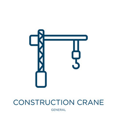 Poster - construction crane icon from general collection. thin linear construction crane, construction, crane