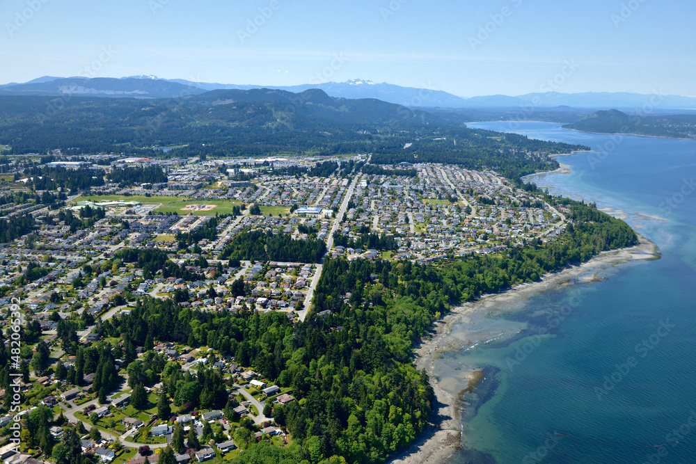 Aerial photo of Nanaimo, British Columbia