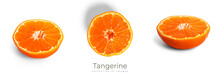Tangerine Isolated On A White Background. Mandarin.