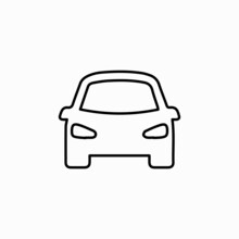 Linear Car Icons Set. Universal Car Icon To Use In Web And Mobile UI, Car Basic UI Elements. Car Icon In Linear Style. Transport Vector Illustration
