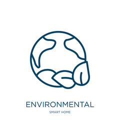 Poster - environmental icon from smart home collection. Thin linear environmental, environment, ecology outline icon isolated on white background. Line vector environmental sign, symbol for web and mobile