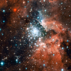 esa/hubble extreme star cluster bursts. the star-forming region ngc 3603.