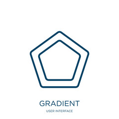Poster - gradient icon from user interface collection. Thin linear gradient, website, label outline icon isolated on white background. Line vector gradient sign, symbol for web and mobile