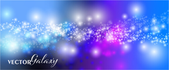 Wall Mural - magical color galaxy.space background ,realistic nebula and lots of shining stars. infinite universe