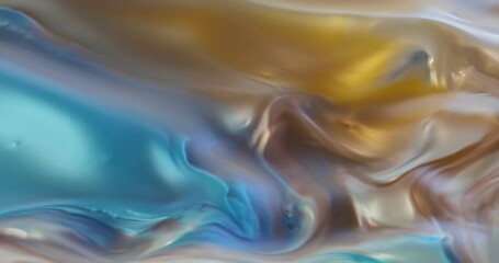 Poster - metallic paint flow. abstract liquid paint, luxury colors slow motion background. fluid liquid gold,