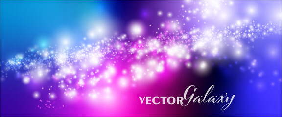 Wall Mural - magical color galaxy.space background ,realistic nebula and lots of shining stars. infinite universe