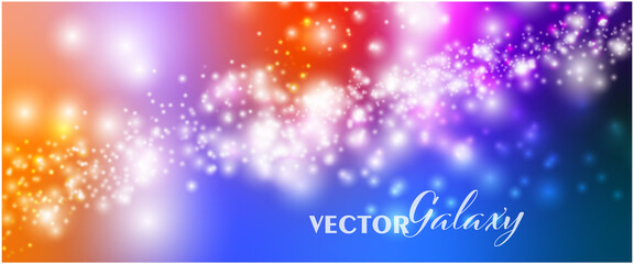 Wall Mural - magical color galaxy.space background ,realistic nebula and lots of shining stars. infinite universe