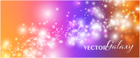 Wall Mural - magical color galaxy.space background ,realistic nebula and lots of shining stars. infinite universe