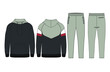 men and women sportswear color full track suit