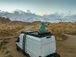 Wall Mural - camping in the mountains