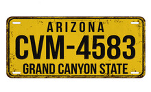 An Imitation Of Vintage Arizona License Plate