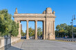 Part of the Charlottenburg Gate with Charlottenburg Bridge in Berlin, Germany
