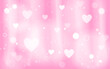 Hintergrund mit Herzen in pink weiß, 
Dekoration Vorlage, 
Vektor Illustration
