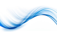 Blue Fractal Wave On White Background