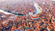 Aerial View of Venice Rooftops and Canals