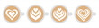 Coffee latte art icon. Coffee cup latte art icons vector illustration.