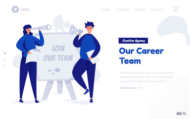 Wall Mural - join our team concept illustration for career web page or landing page