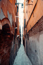 Narrow Alley In Venice, Italy