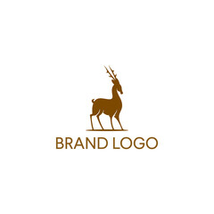 Poster - deer logo design vector