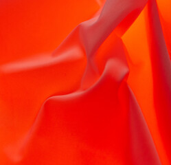 Canvas Print - Red material as an abstract background.