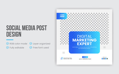 Creative modern editable social media post or promotional web banner design template for flyers social media and website