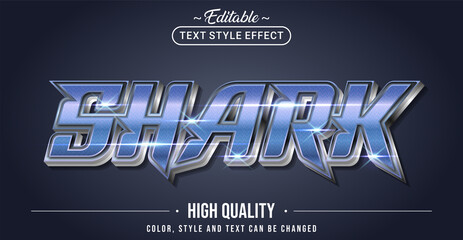 Poster - Editable text style effect - Shark text style theme