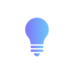 Sticker - Lamp icon vector with gradient