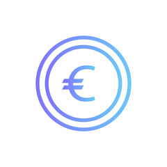 Poster - Euro coin icon with gradient