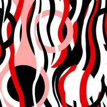 Abstract Minimalist Wallpaper Red Black Pattern