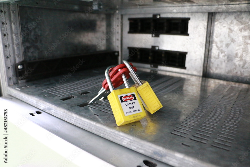 Lockout Tagout , Electrical safety system.Key lock switch or circuit ...